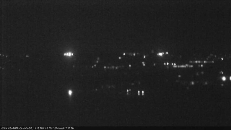 Lake Travis webcam, February 18, 2022 9:25 PM CT