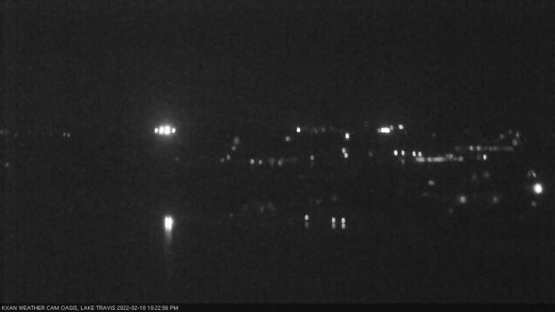 Lake Travis webcam, February 18, 2022 10:25 PM CT