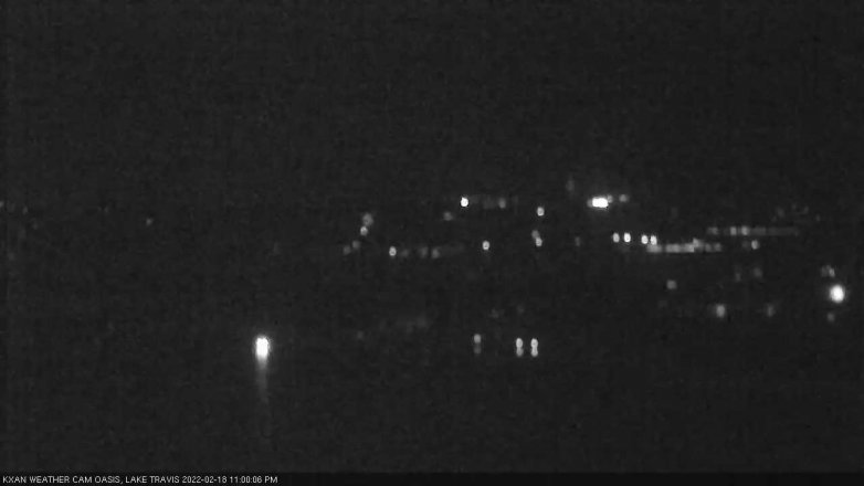 Lake Travis webcam, February 18, 2022 11:00 PM CT