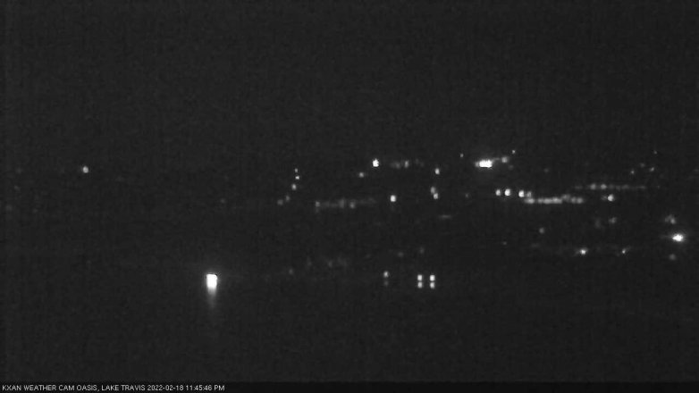 Lake Travis webcam, February 18, 2022 11:45 PM CT
