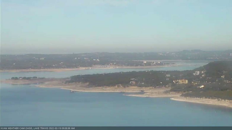 Lake Travis webcam, February 19, 2022 9:00 AM CT