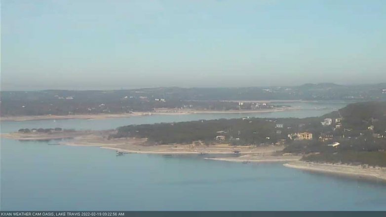 Lake Travis webcam, February 19, 2022 9:25 AM CT