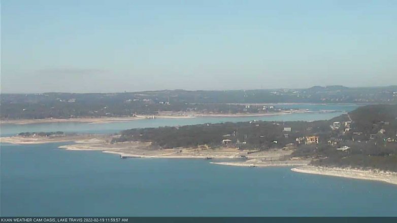 Lake Travis webcam, February 19, 2022 12:00 PM CT