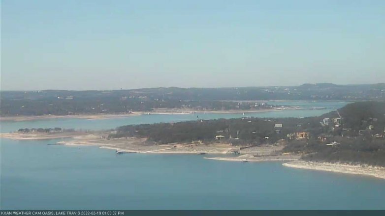 Lake Travis webcam, February 19, 2022 1:00 PM CT