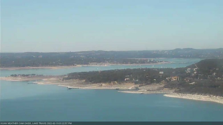 Lake Travis webcam, February 19, 2022 1:25 PM CT