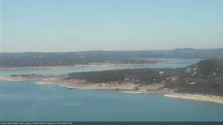 Lake Travis webcam, February 19, 2022 1:45 PM CT