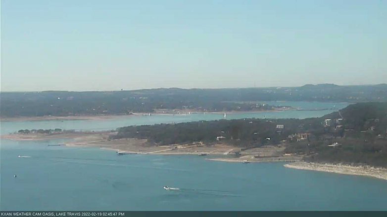 Lake Travis webcam, February 19, 2022 2:45 PM CT