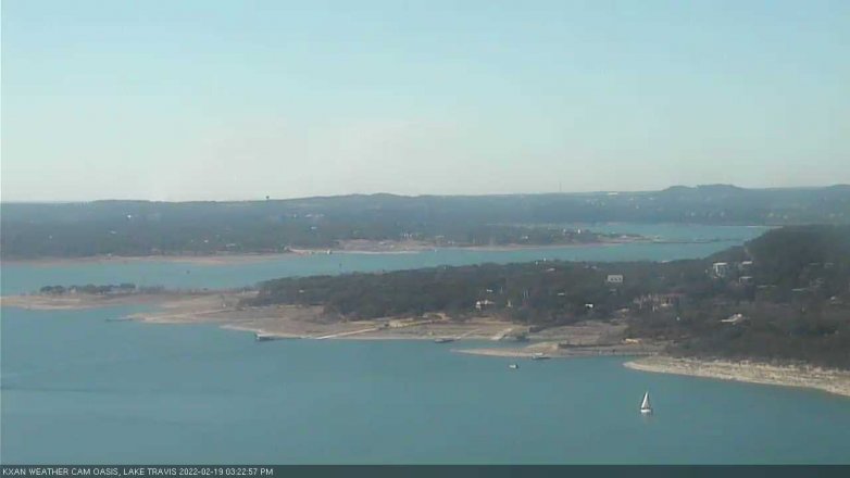 Lake Travis webcam, February 19, 2022 3:25 PM CT