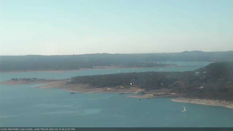 Lake Travis webcam, February 19, 2022 4:25 PM CT
