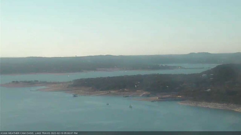 Lake Travis webcam, February 19, 2022 5:00 PM CT