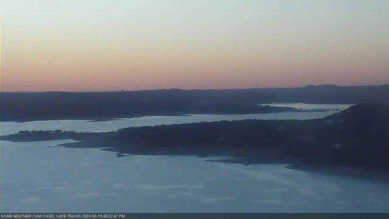 Lake Travis webcam, February 19, 2022 6:25 PM CT