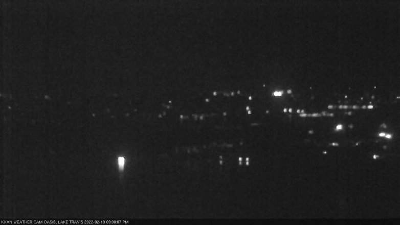 Lake Travis webcam, February 19, 2022 9:00 PM CT