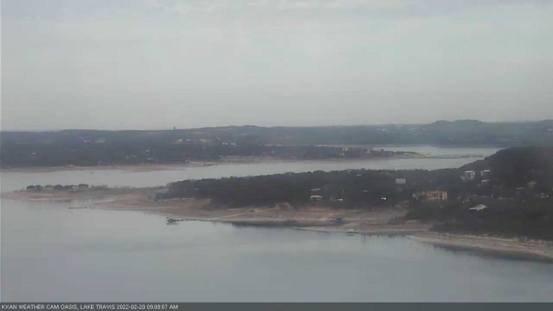 Lake Travis webcam, February 20, 2022 9:00 AM CT