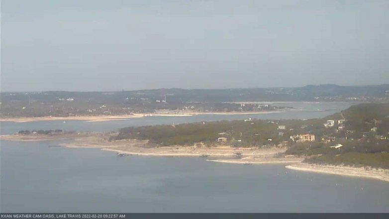 Lake Travis webcam, February 20, 2022 9:25 AM CT