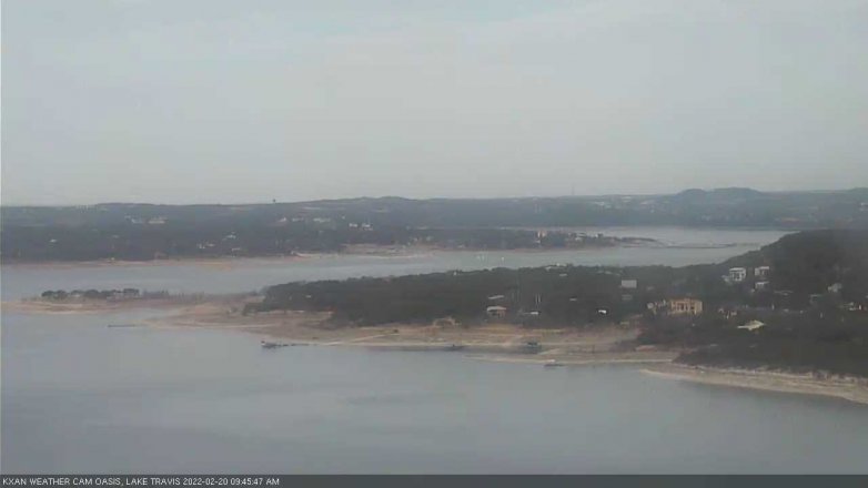 Lake Travis webcam, February 20, 2022 9:45 AM CT