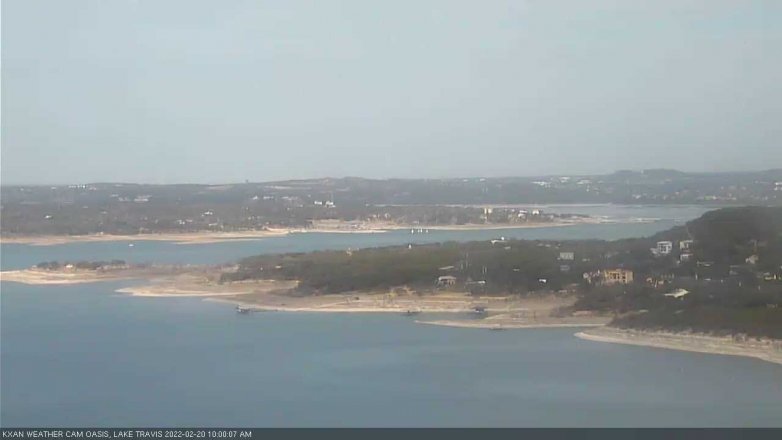 Lake Travis webcam, February 20, 2022 10:00 AM CT