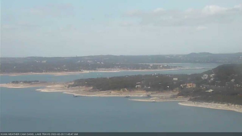Lake Travis webcam, February 20, 2022 11:45 AM CT