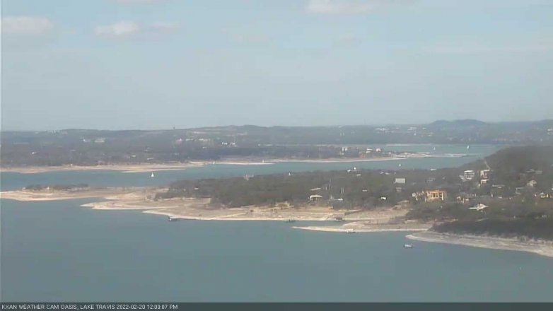 Lake Travis webcam, February 20, 2022 12:00 PM CT