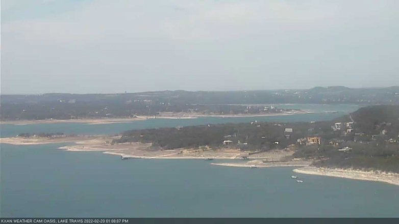 Lake Travis webcam, February 20, 2022 1:00 PM CT