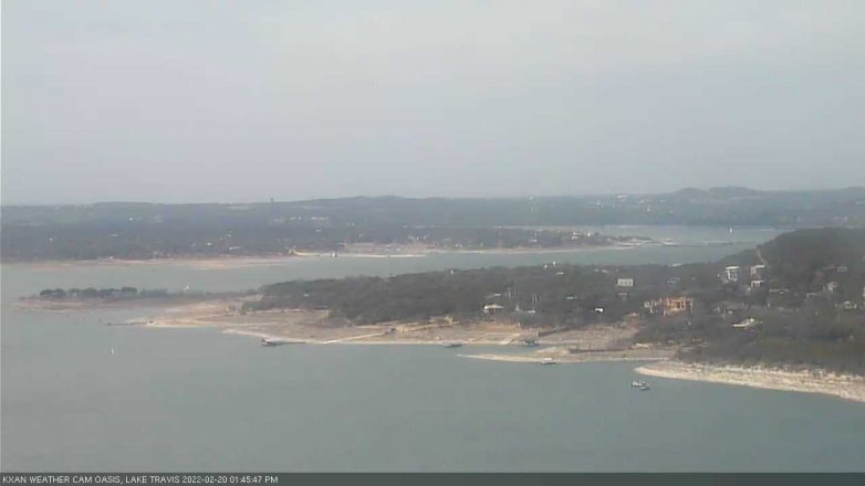 Lake Travis webcam, February 20, 2022 1:45 PM CT