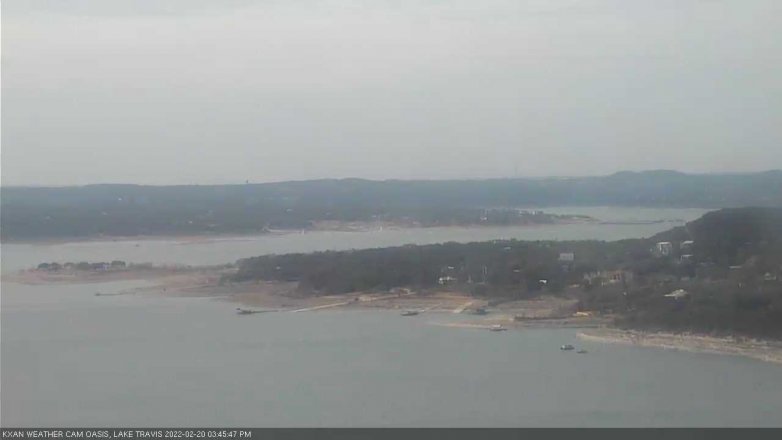 Lake Travis webcam, February 20, 2022 3:45 PM CT
