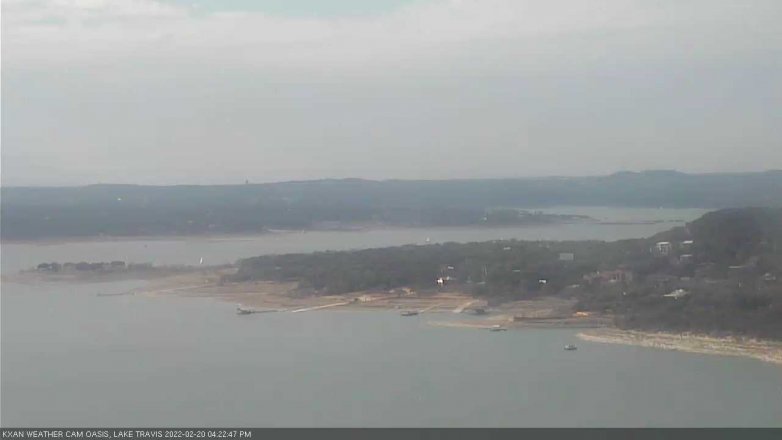 Lake Travis webcam, February 20, 2022 4:25 PM CT