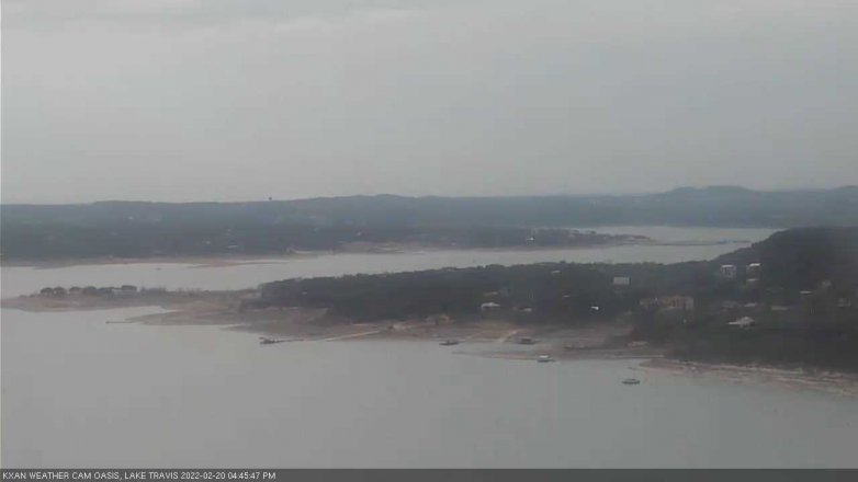 Lake Travis webcam, February 20, 2022 4:45 PM CT