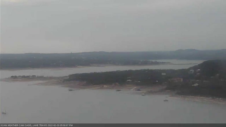Lake Travis webcam, February 20, 2022 5:00 PM CT
