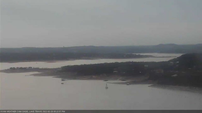 Lake Travis webcam, February 20, 2022 5:25 PM CT