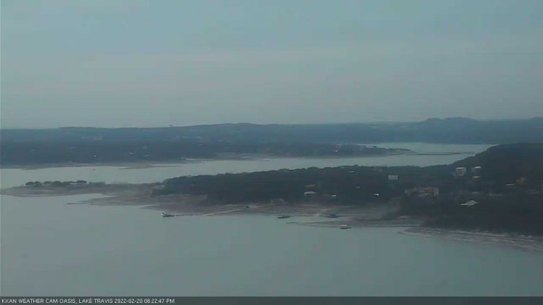 Lake Travis webcam, February 20, 2022 6:25 PM CT