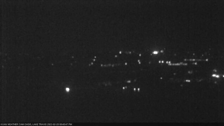 Lake Travis webcam, February 20, 2022 8:45 PM CT