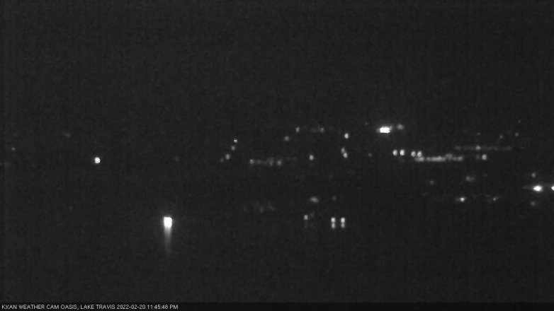 Lake Travis webcam, February 20, 2022 11:45 PM CT