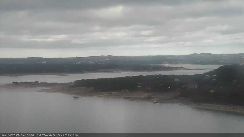 Lake Travis webcam, February 21, 2022 9:00 AM CT