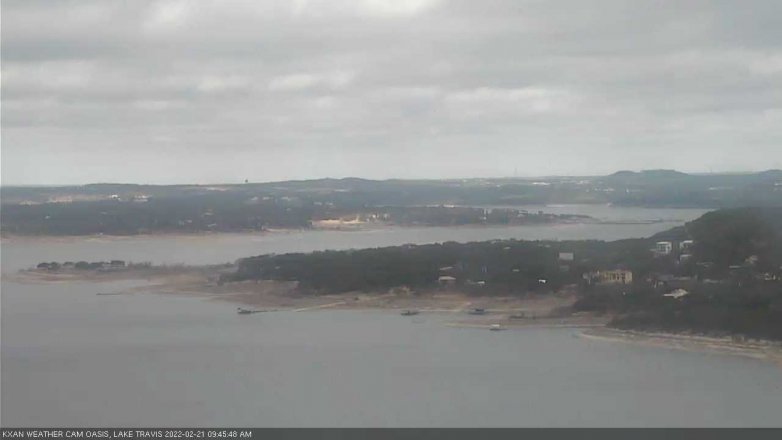 Lake Travis webcam, February 21, 2022 9:45 AM CT