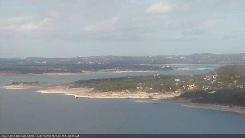 Lake Travis webcam, February 21, 2022 11:00 AM CT