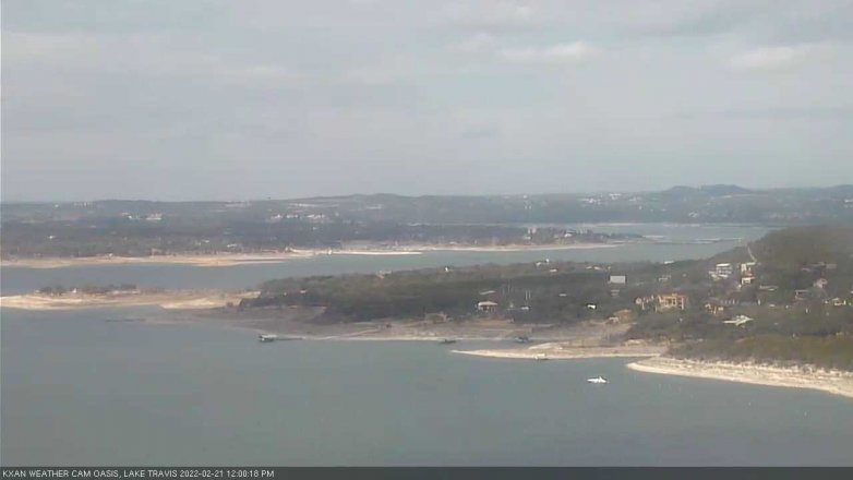 Lake Travis webcam, February 21, 2022 12:00 PM CT