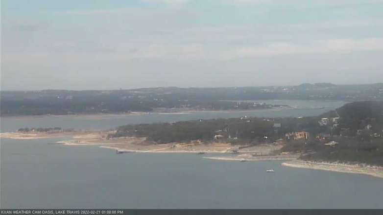 Lake Travis webcam, February 21, 2022 1:00 PM CT