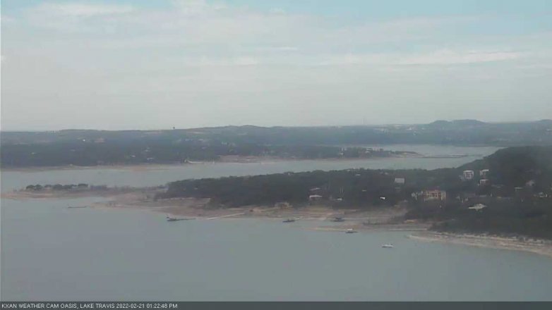 Lake Travis webcam, February 21, 2022 1:25 PM CT