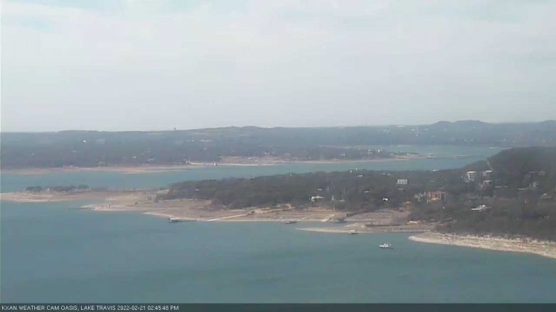 Lake Travis webcam, February 21, 2022 2:45 PM CT