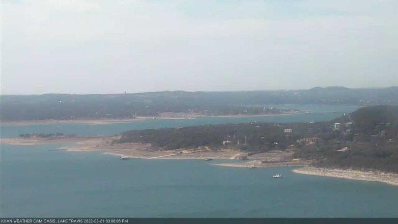 Lake Travis webcam, February 21, 2022 3:00 PM CT