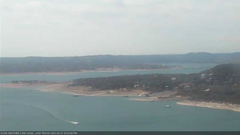 Lake Travis webcam, February 21, 2022 3:25 PM CT