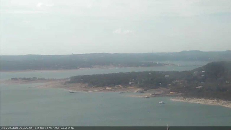 Lake Travis webcam, February 21, 2022 4:00 PM CT