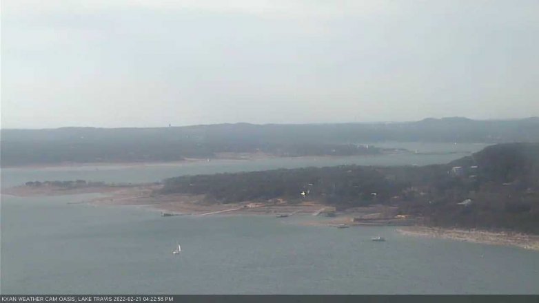 Lake Travis webcam, February 21, 2022 4:25 PM CT