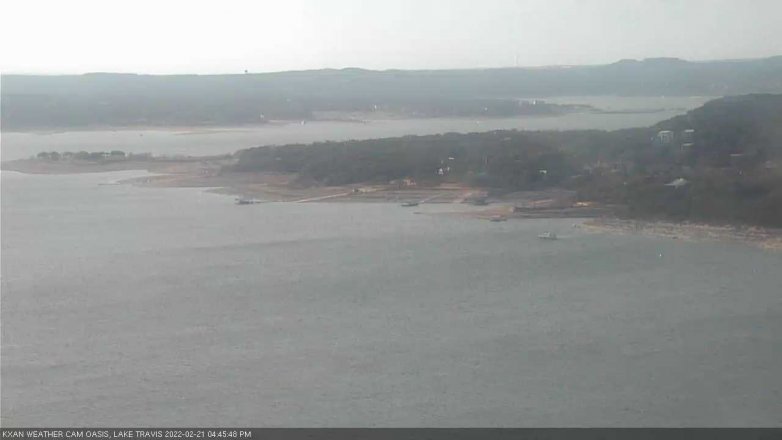 Lake Travis webcam, February 21, 2022 4:45 PM CT