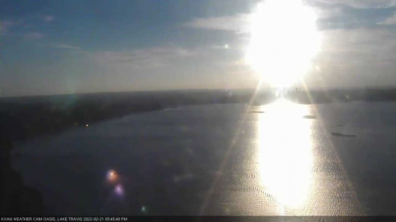 Lake Travis webcam, February 21, 2022 5:45 PM CT