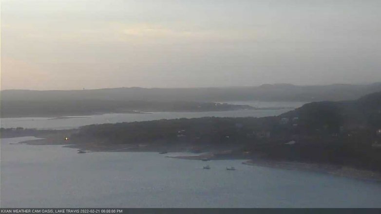 Lake Travis webcam, February 21, 2022 6:00 PM CT