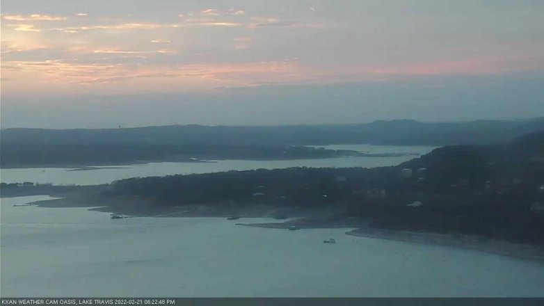 Lake Travis webcam, February 21, 2022 6:25 PM CT