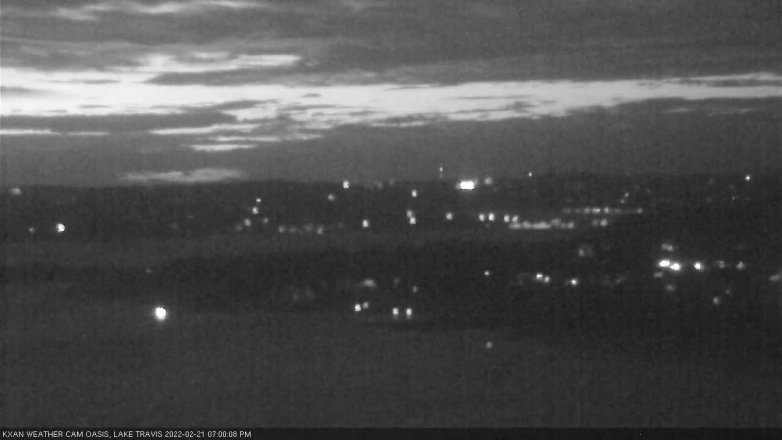 Lake Travis webcam, February 21, 2022 7:00 PM CT