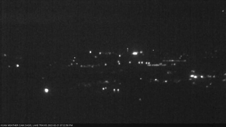 Lake Travis webcam, February 21, 2022 7:25 PM CT