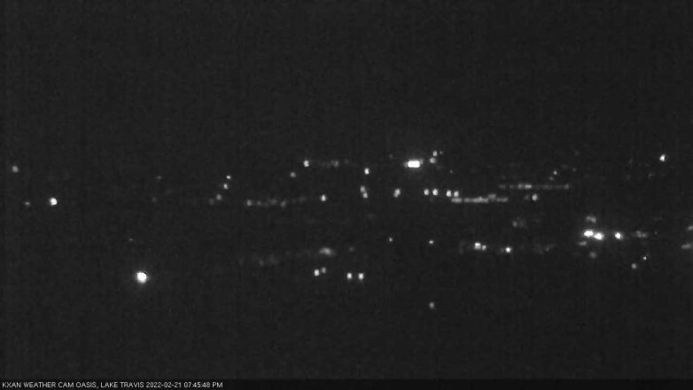 Lake Travis webcam, February 21, 2022 7:45 PM CT